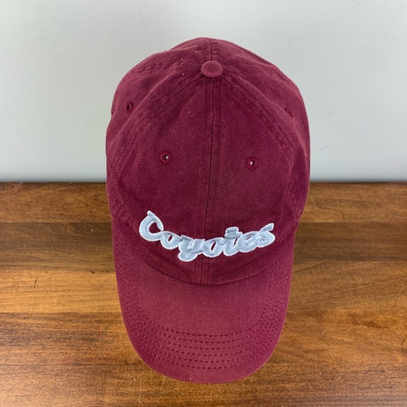 Arizona Coyotes NHL Hat Cap Spellout Paw Strapback Adjustable Maroon Silver - Picture 5 of 8